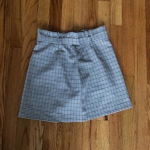 Purple & white plaid miniskirt (belt not pictured)